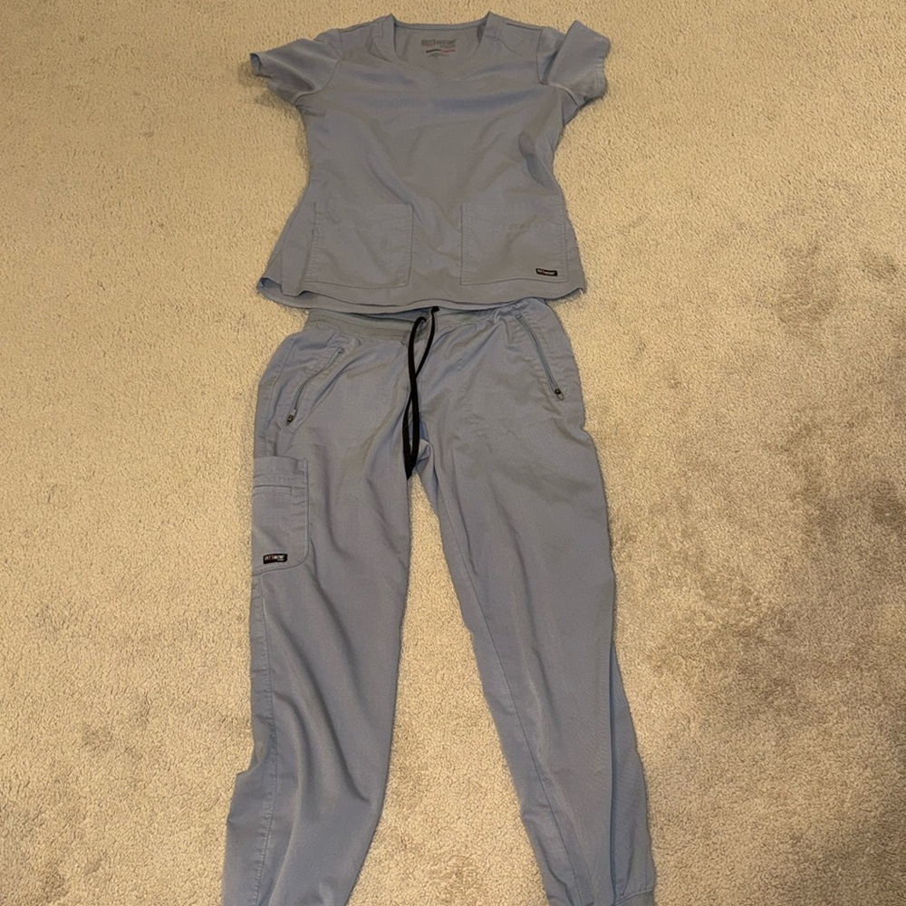 Grey’s Anatomy Small Scrub set moonstruck gray joggers